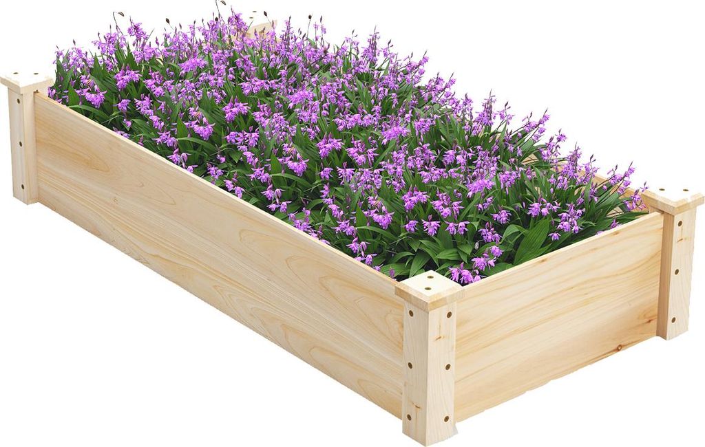 COSTWAY Hochbeet Holz, Gartenbeet ohne Boden, Kräuterbeet, Produktbild 