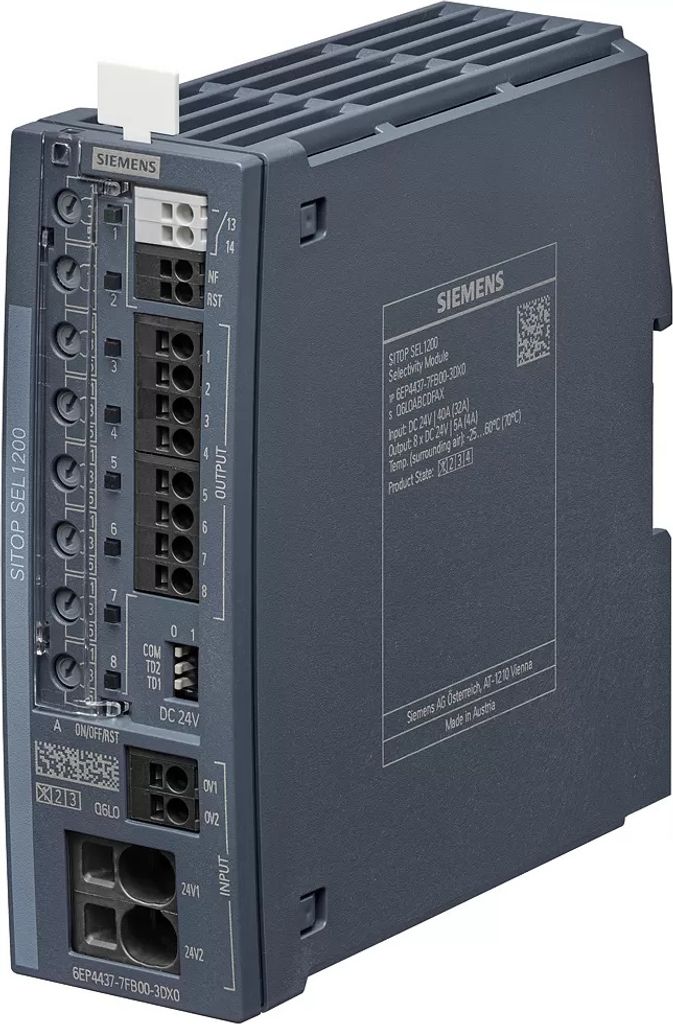 Siemens Selektivi-6EP4437-7FB00-3DX0tätsmodul SITOP SEL1200 DC 24 V