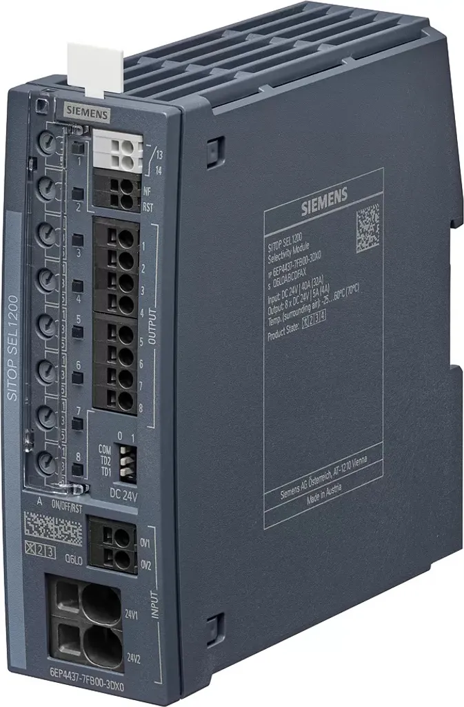 Protection de circuits 24V Siemens SITOP SEL1200 pour automatisme 8x5A