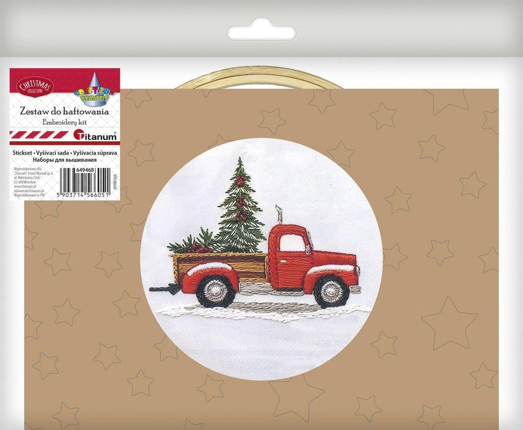 Stickset Auto mit Weihnachtsbaum Titanum