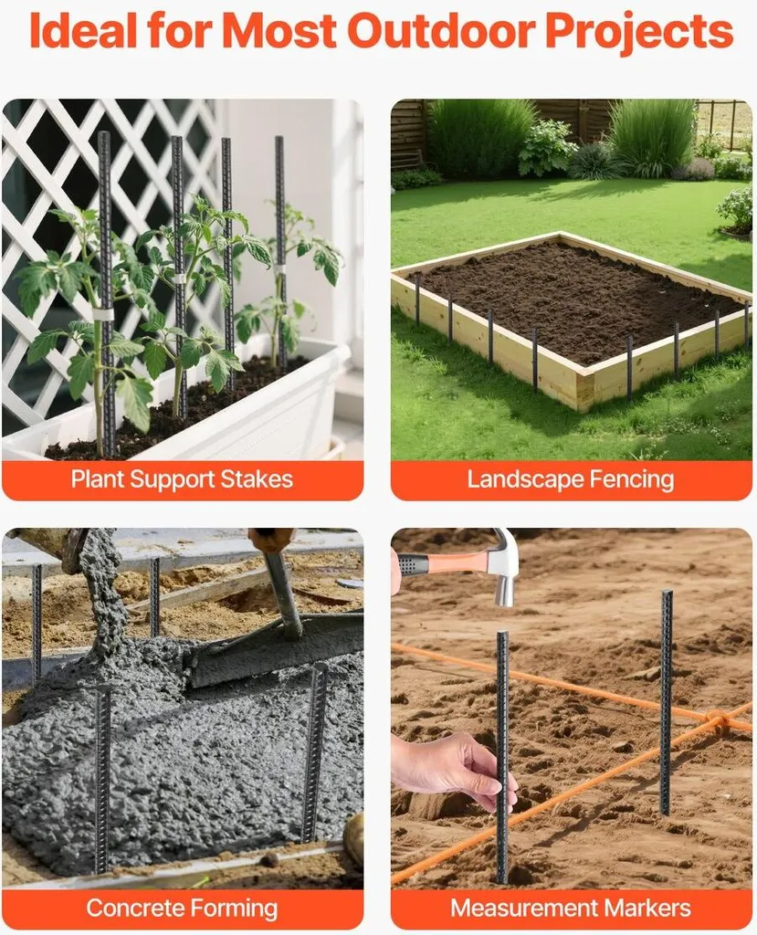 Ancre de Sol Galvanisée Robuste 24 Pouces pour Fixation Extérieure