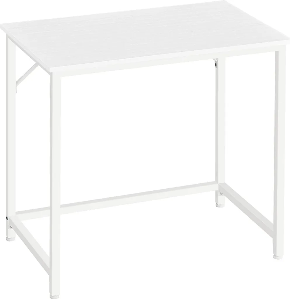 Bureau industriel tricolore gris beige noir avec plateau en bois mat