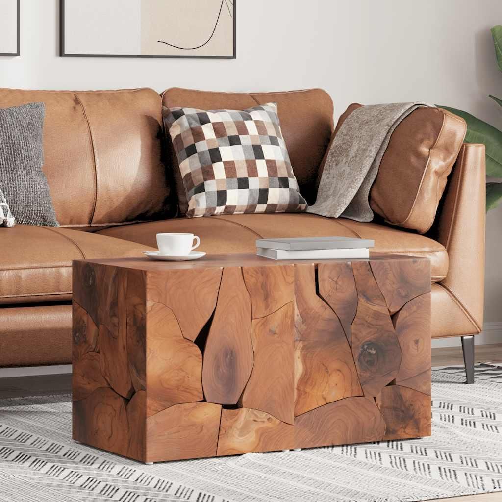 vidaXL Hocker 2 Stk. Braun 40x40x45 cm Massivholz Teak
