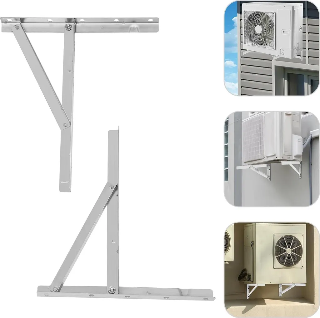 Support Mural Climatisation en Inox 201 - Console Double Max 200kg