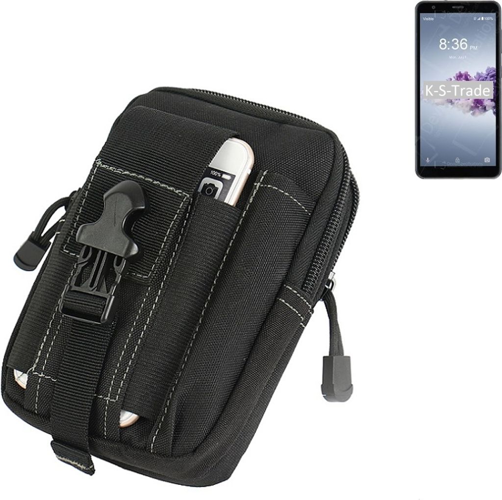 K-S-Trade Gürtel Tasche kompatibel mit ZTE Blade A3 Prime Gürteltasche Holster Schutz Hülle Handy Hülle Smartphone outdoor Handy-Hülle schwarz