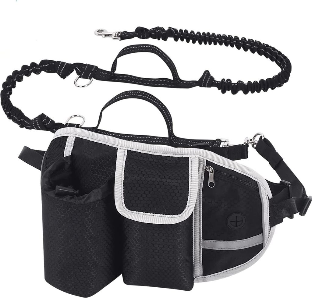 OKWISH Hundeleine,Rollleine,Robuste Schleppleine Gurtleine für Kleine und Große Hunde,Pet Leash,Bauchtasche für das Hundetraining,Leckerli Beutel