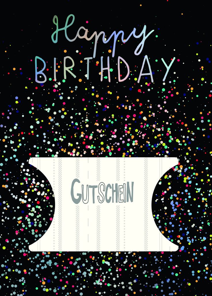 Geburtstag Gutscheinkarte - Glückwunschkarten im Format 11,5 x 17 cm