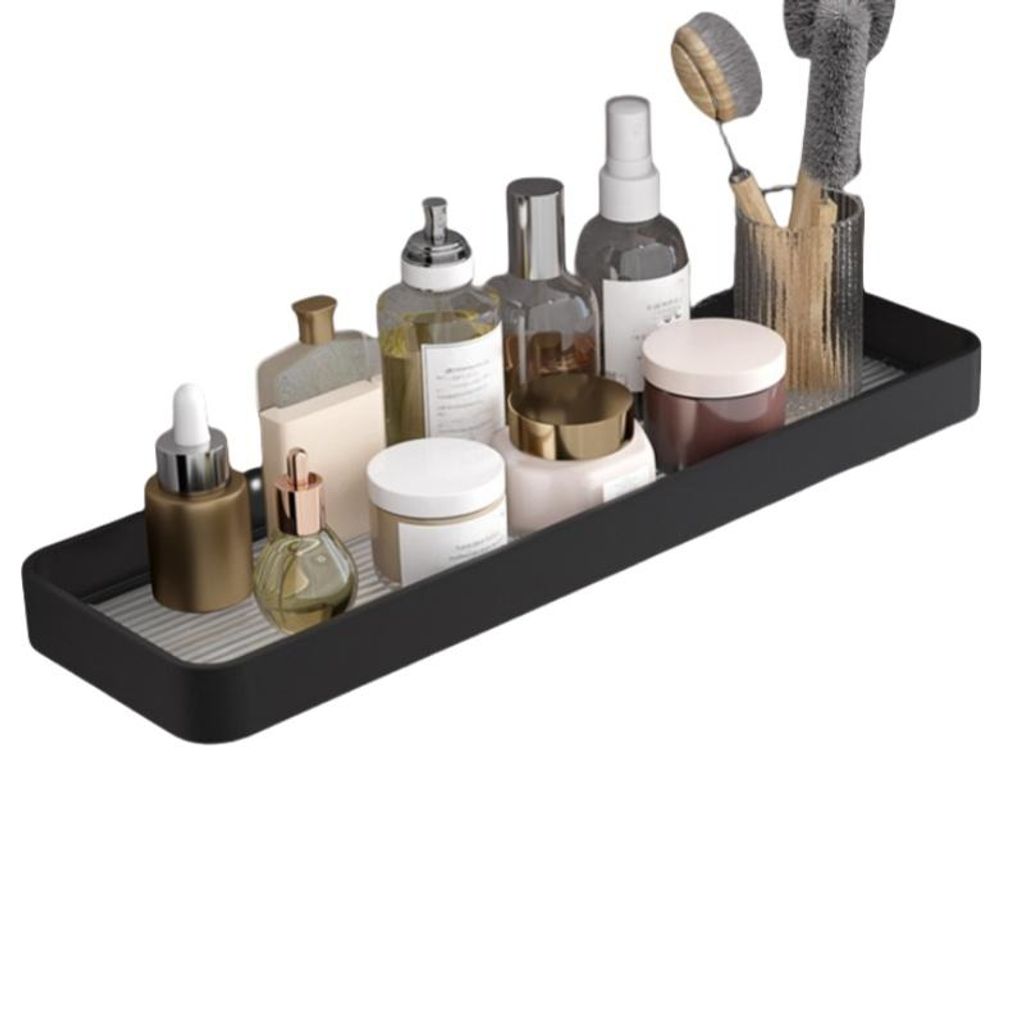 Acryl Wandregal, verstärktes Aluminium, ohne Bohren, hohe Tragkraft, mehrlagig, für Bad & Schlafzimmer, 40cm