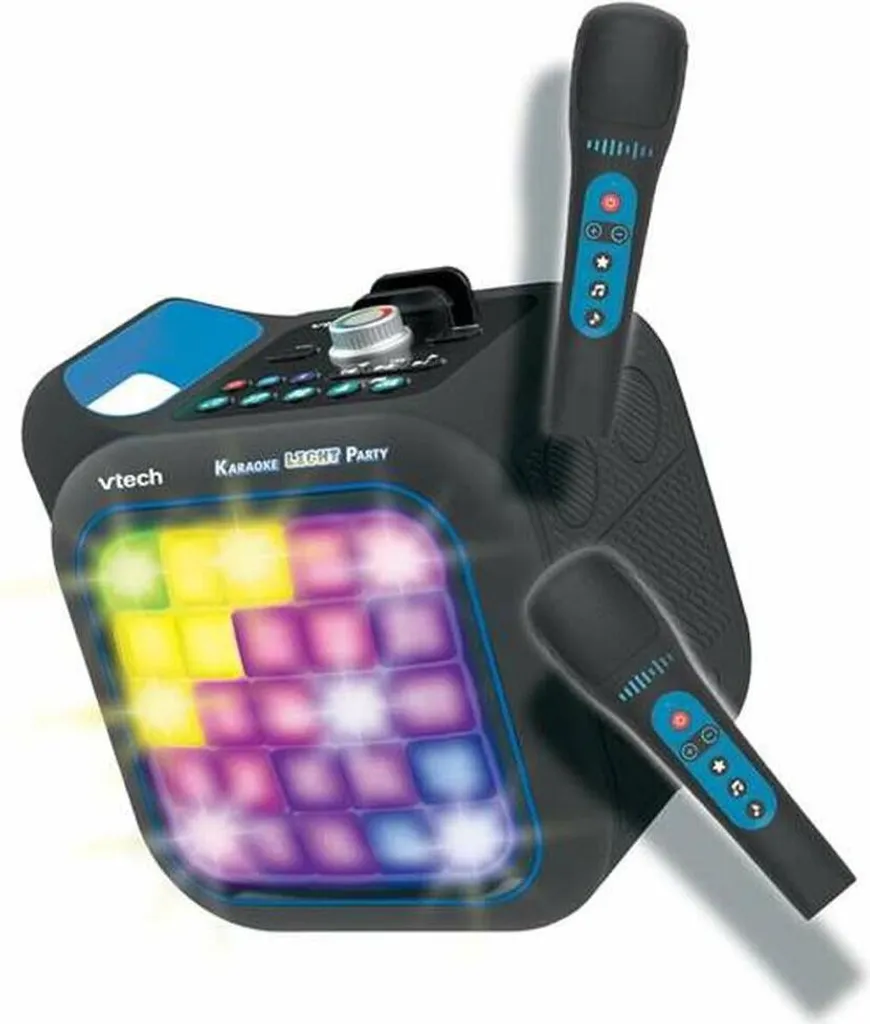 Karaoké VTech Fête de la Lumière avec Effets Disco et Micros Jumeaux