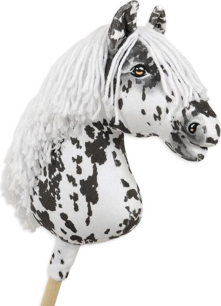 Super Hobby Horse auf Stick-Hobbypferd handgefertigt, realistisch, extra großes A3-Format