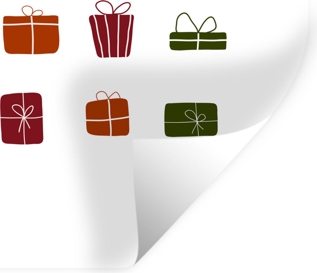 MuchoWow Wandtattoo Wandsticker Wandaufkleber Weihnachten - Geschenk - Design 80x80 cm Selbstklebend und Repositionierbar - Wierderverwendbar - S...