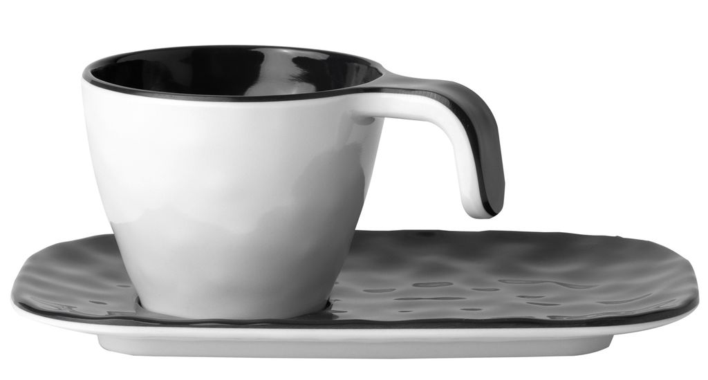 Espressotasse mit Unterteller - Black - Summer Edition einzeln