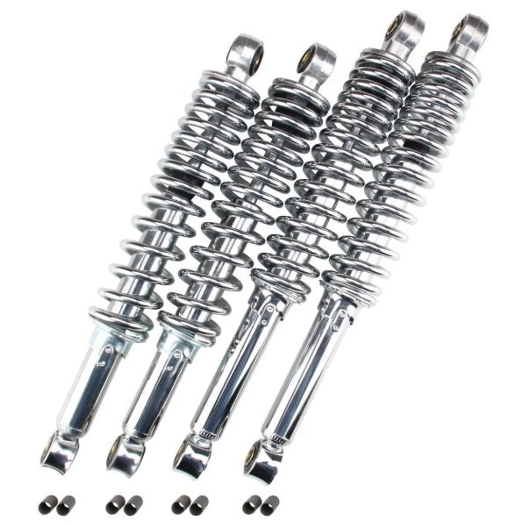 Set d'amortisseurs chrome 310mm + 340mm pour Simson Schwalbe KR51 Star