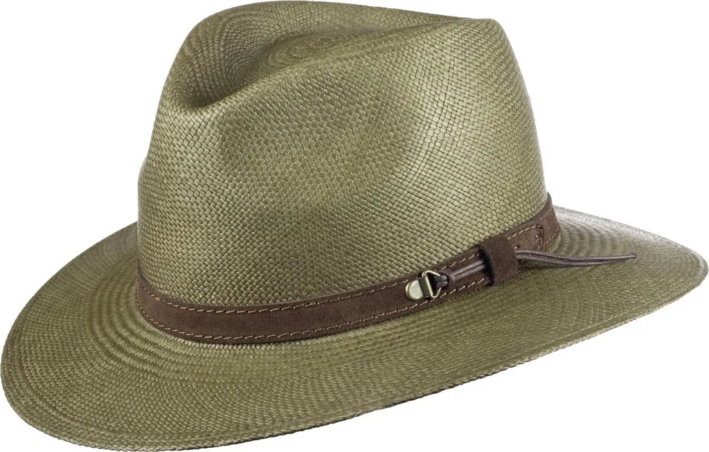 Scippis Loreto Panama Hat: Paglia Toquilla Originale con Fascia in Pelle