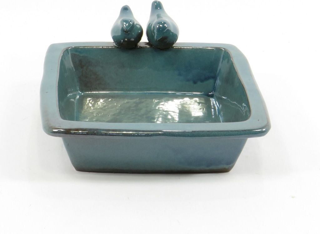 Steinvogelbad - 27 cm - blau