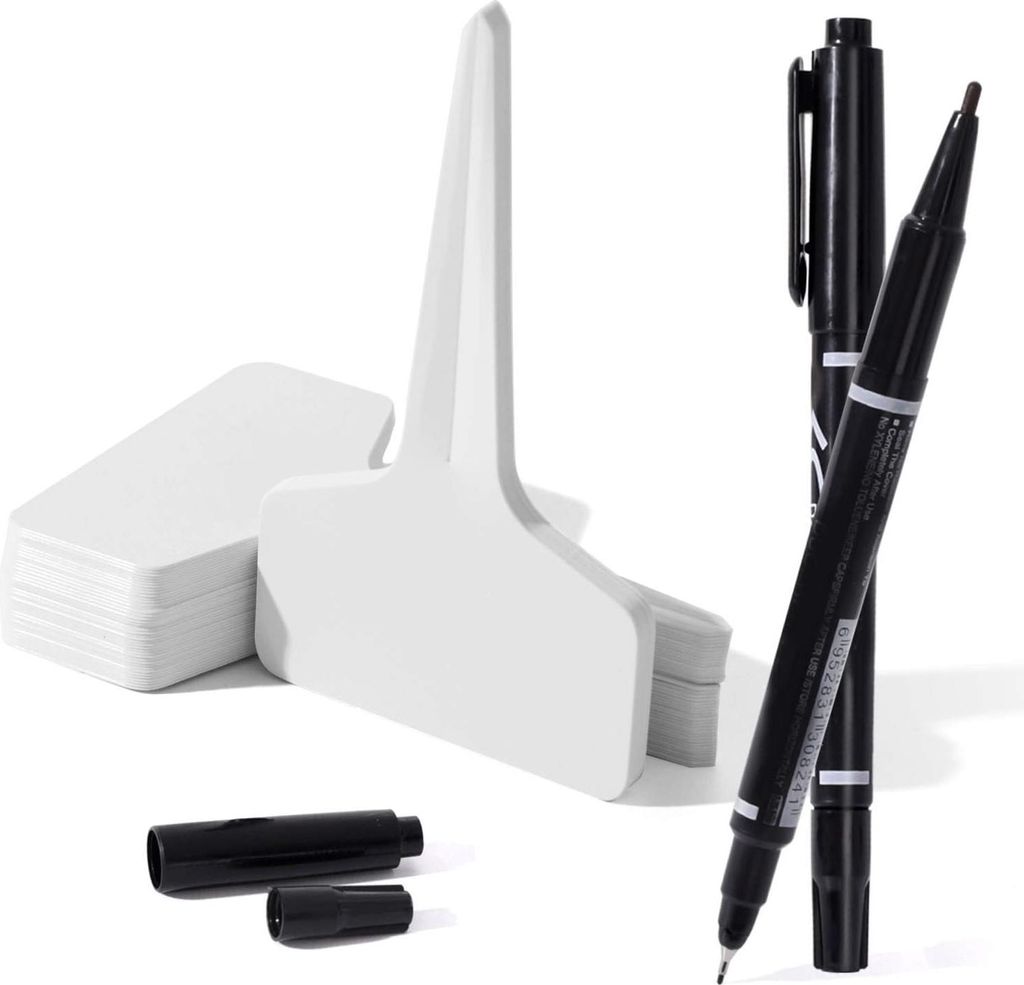 JatilEr 150PCS Pflanzenschilder, Kräuterschilder, Mini T-förmiges Gartenschild, Schilder zum Beschriften für Markenbeschreibung oder Kennzeichnu...