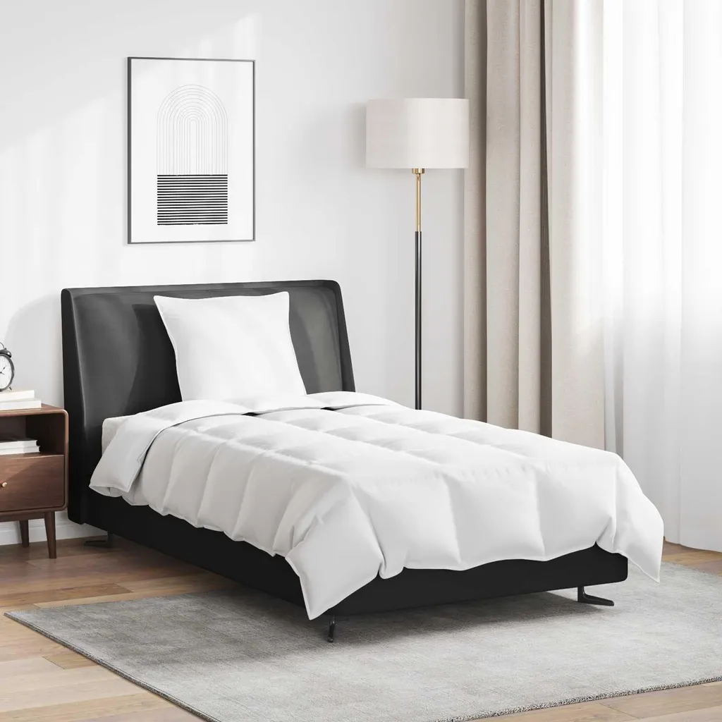 Look Camera da Letto Estate: Set Piumino Bianco vidaXL con Cuscino - 2