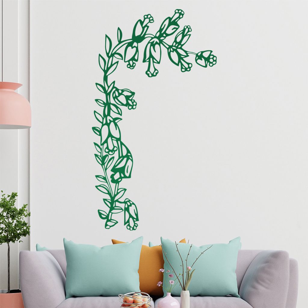 Große Blüten Wandtattoo in 6 Größen - Wandaufkleber Wall Sticker - Dekoration, Küche, Wohnzimmer, Schlafzimmer, Badezimmer