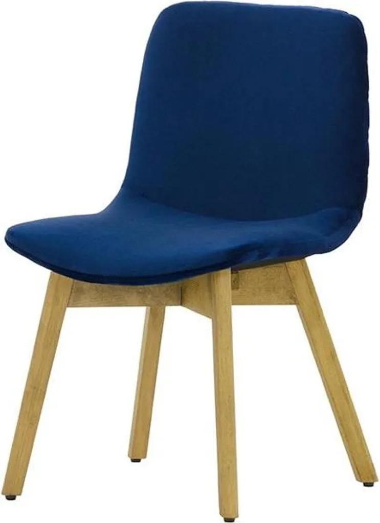 Chaise Design en Velours Velluto 11 et Piétement Robuste Chêne Clair