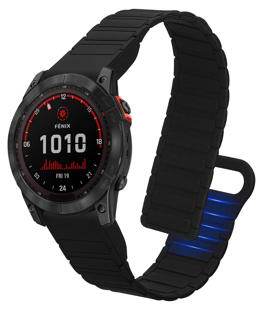 kwmobile Ersatzarmband kompatibel mit Garmin Fenix 8 51mm / Enduro 3 / Fenix 7X / 7X Pro / Instinct 2X Armband - Fitnesstracker Silikon Band mit