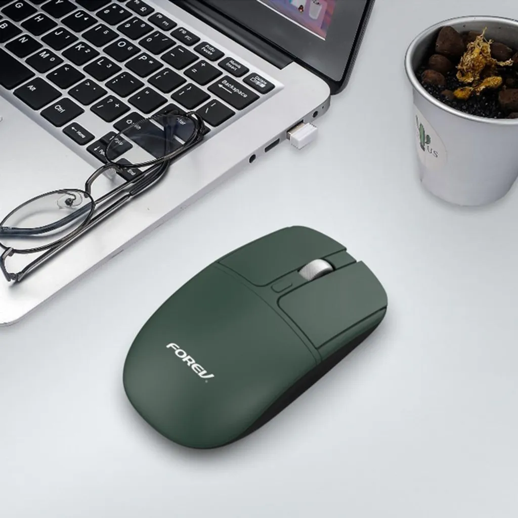 Mouse Wireless Silenzioso INF Green - Bluetooth 5.0 e Rotella in Metallo - 4