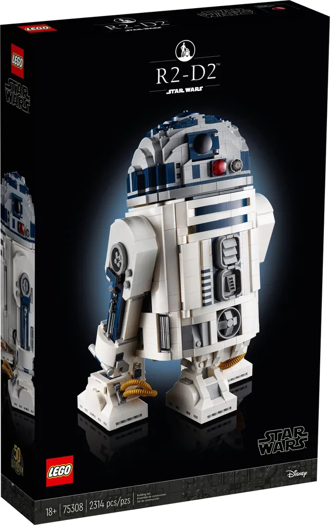 LEGO 75308 R2-D2 avec Pied Rétractable et Périscope Figurine Lucasfilm 50th