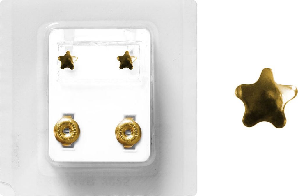 Erstohrstecker Chirurgenstahl vergoldet Sterile Ohrstecker Produktbild 