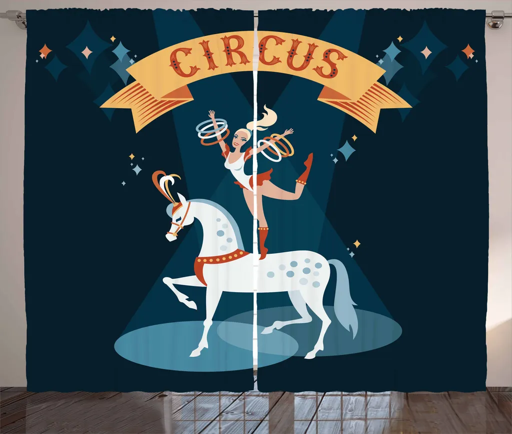 Tenda Arredo ABAKUHAUS Circus | Motivo Vintage Cavallo e Ballerina