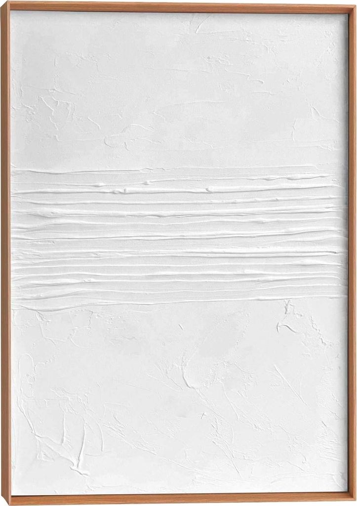 Wandbild - Braun - Weiß - 50 x 70 cm - mit Gipsstruktur - Horizon