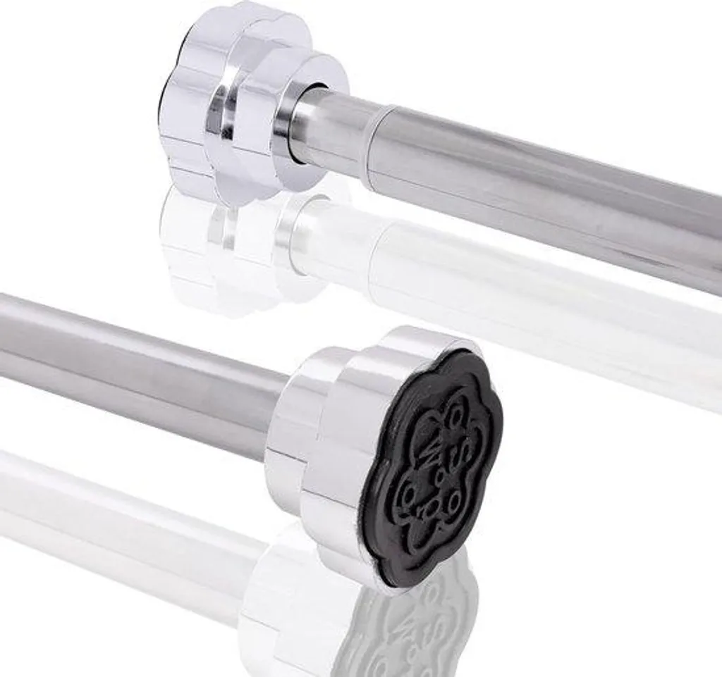 Tringle à rideau inox réglable 35-59 cm avec embouts antidérapants