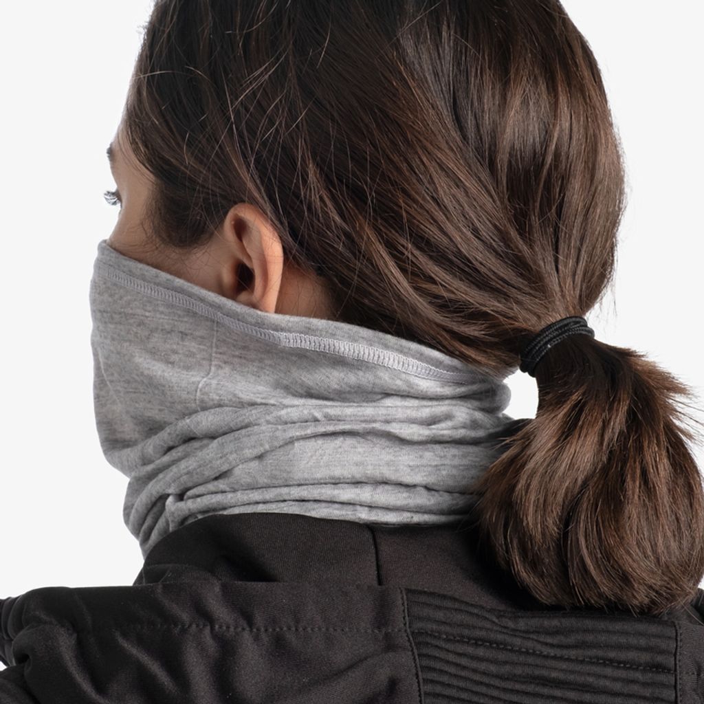Buff Merino Lightweight Solid Multifunktionstuch, grau, Produktbild 12