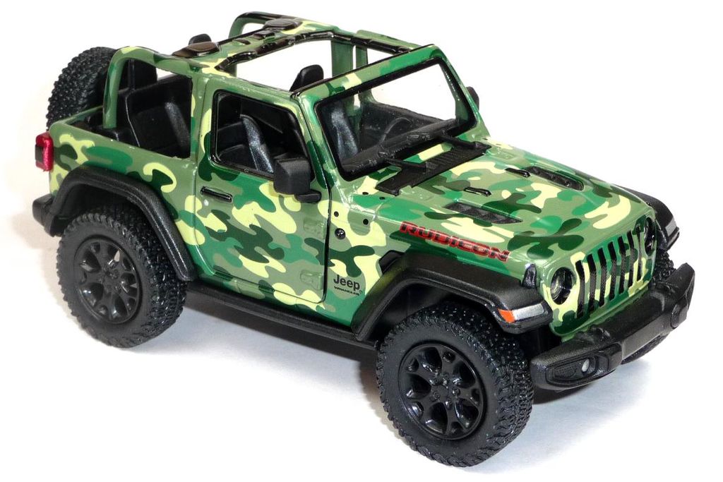 Jeep Wrangler Rubicon Modellauto ca.12,5 cm tarnfarbig grün Produktbild 