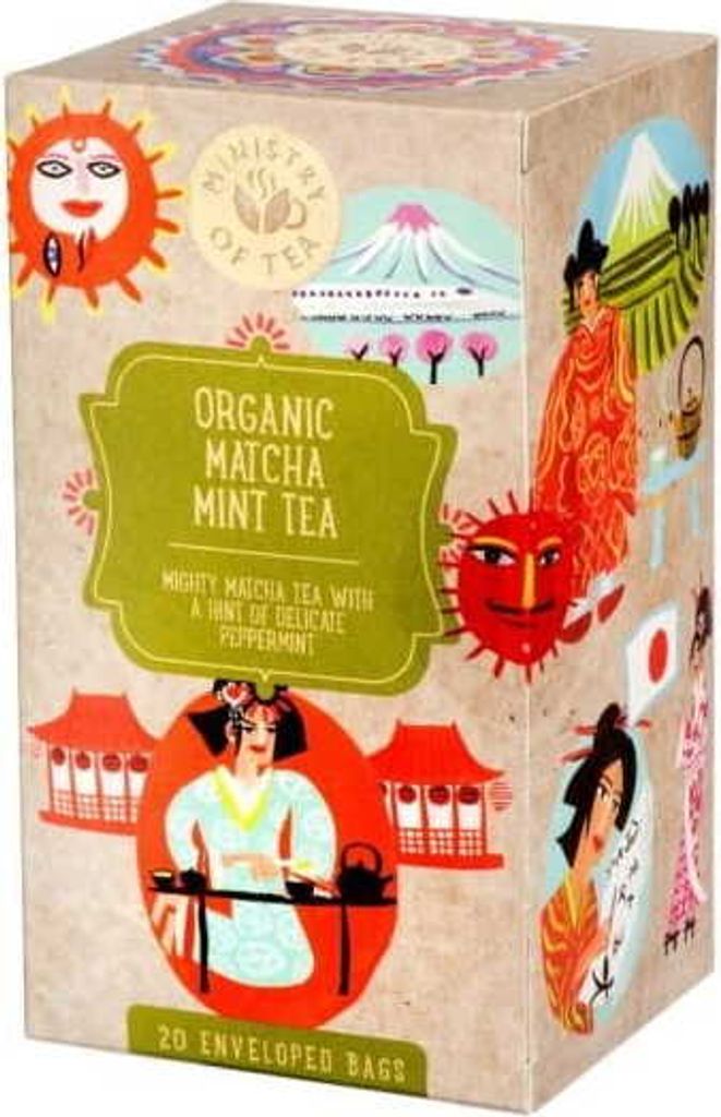 Grner Tee mit Minze und Matcha (20 x 17 g) 34 g - MINISTRY OF TEA