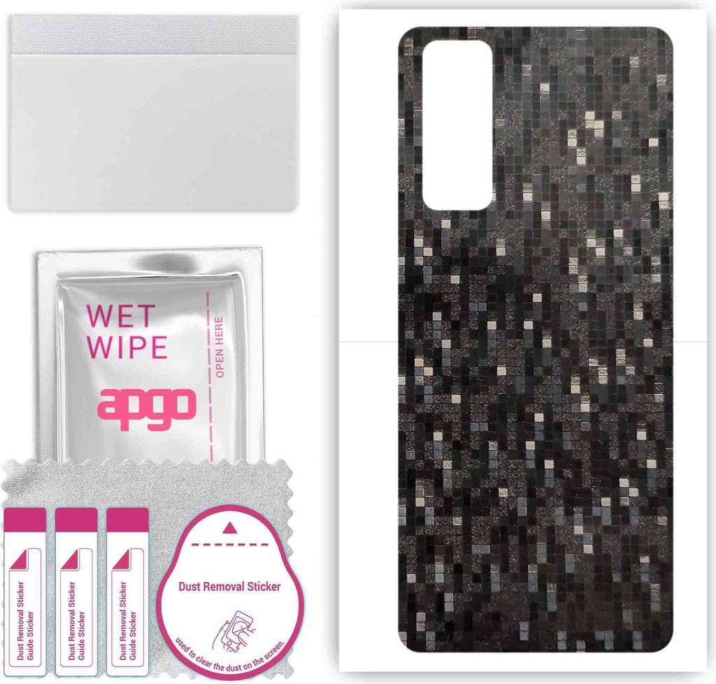 apgo Rückseite Schutzfolie, Skin, kompatibel mit Vivo T1x 5G, Hinten Displayschutzfolie aus Vinylfolie, kratzfest, einfache Montage - Carbon Black...