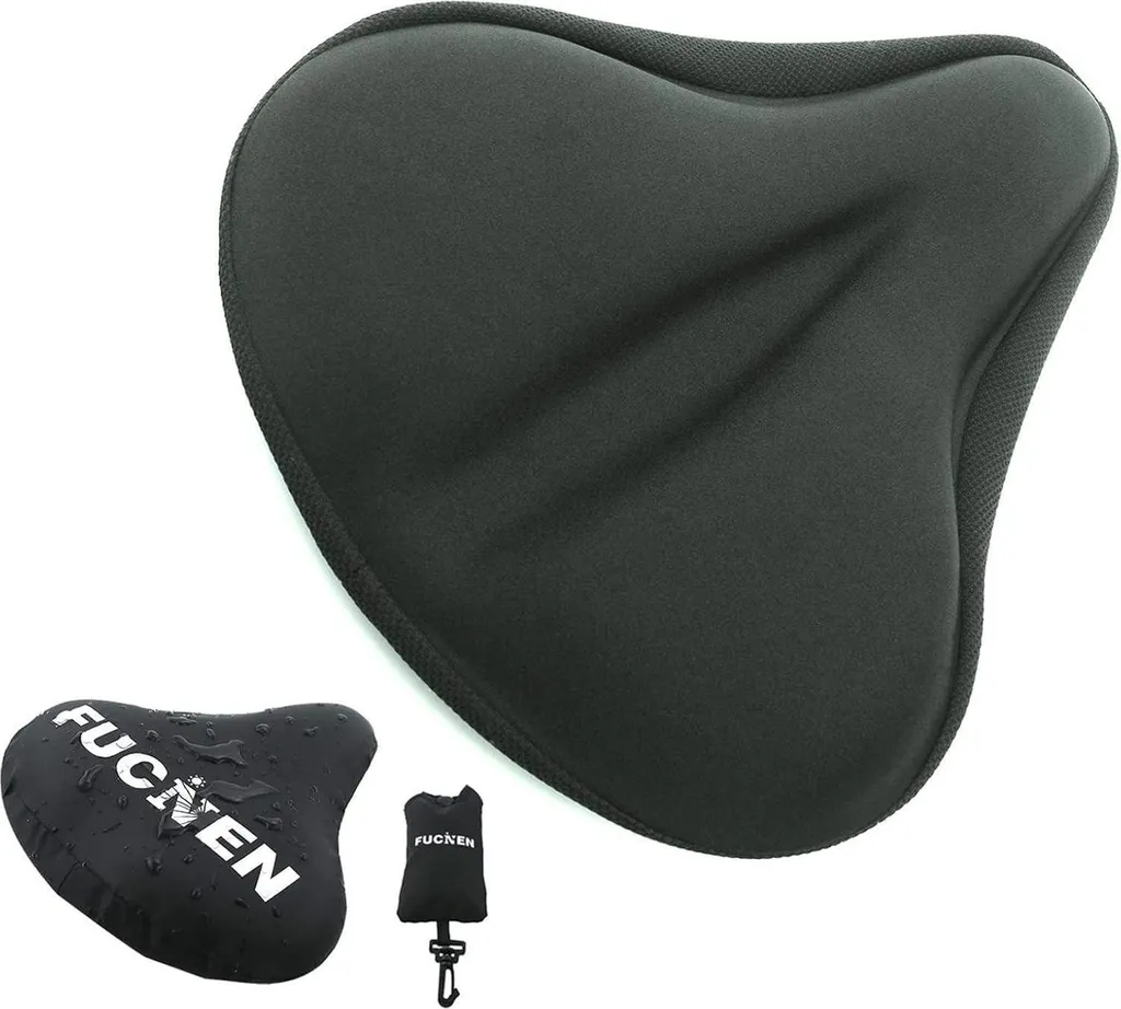 Housse de Selle FUCNEN Gel 27x25 cm - Coussin de Vélo Rembourré Confort