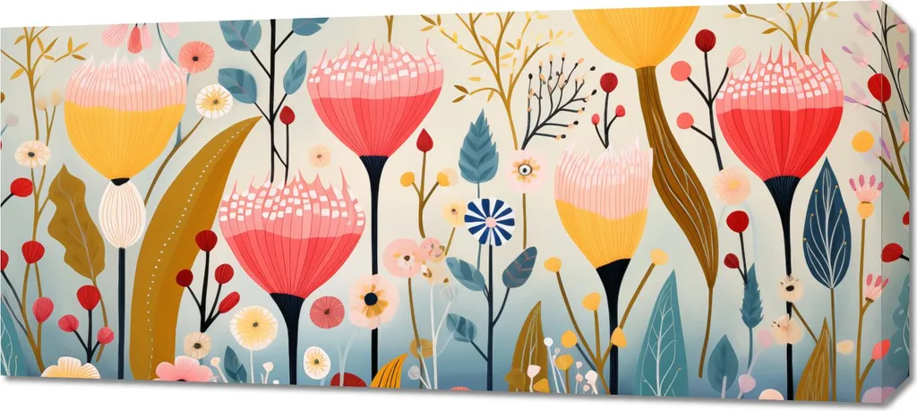 Quadro 90x40cm Il giardino dei sogni