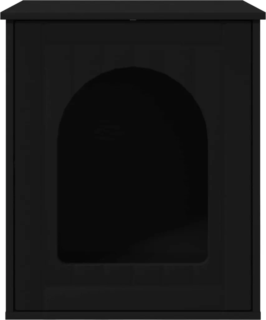 vidaXL Casetta per Gatti Nera 53x52x62 cm | Cuccia Interno Design Legno - 6