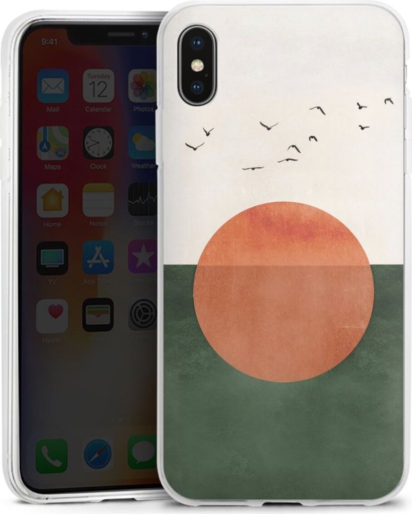 DeinDesign Handyhülle für Apple iPhone Xs Max Silikon Hülle Case Smartphone Schutzhülle Sonnenschein Sonnenuntergang Vogel
