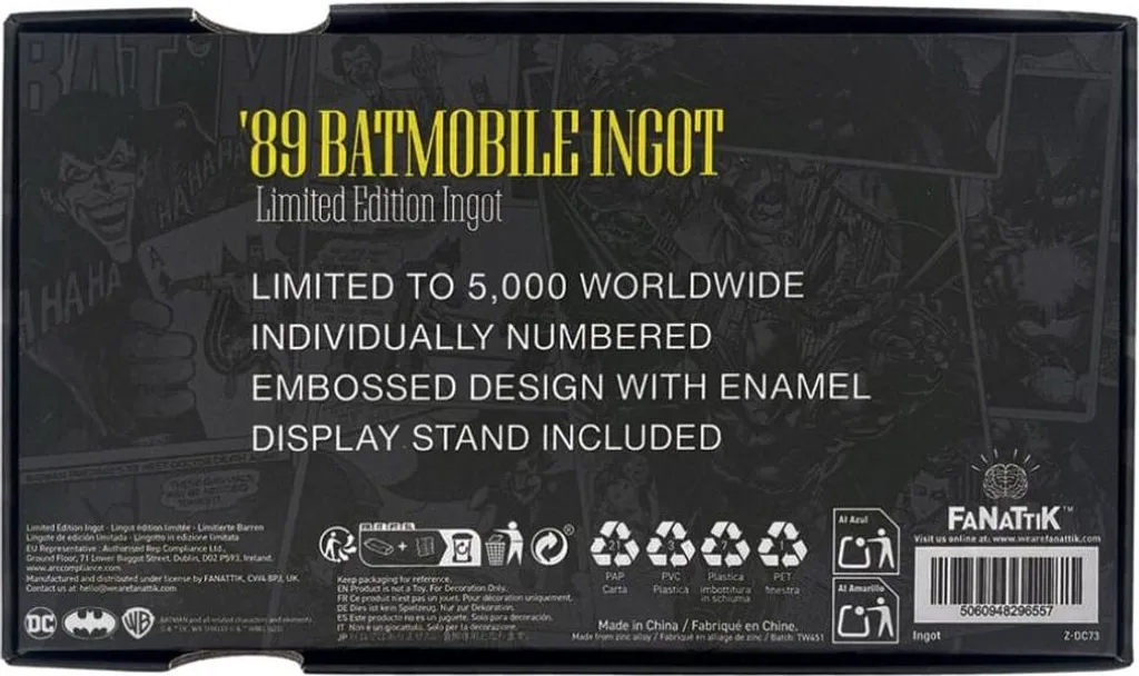 Fanattik DC Comics Batman Batmobile XL Lingot de Collection Édition Limitée - 2