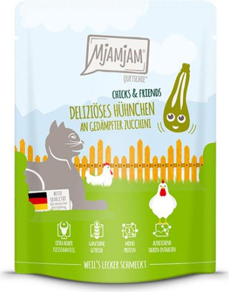 MjAMjAM 6x300g Poulet aux courgettes Nourriture humide pour Image du produit 
