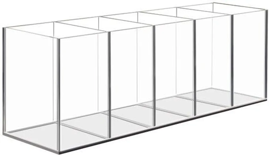 Porte-crayons design cristal 28 cm - Organiseur robuste et transparent