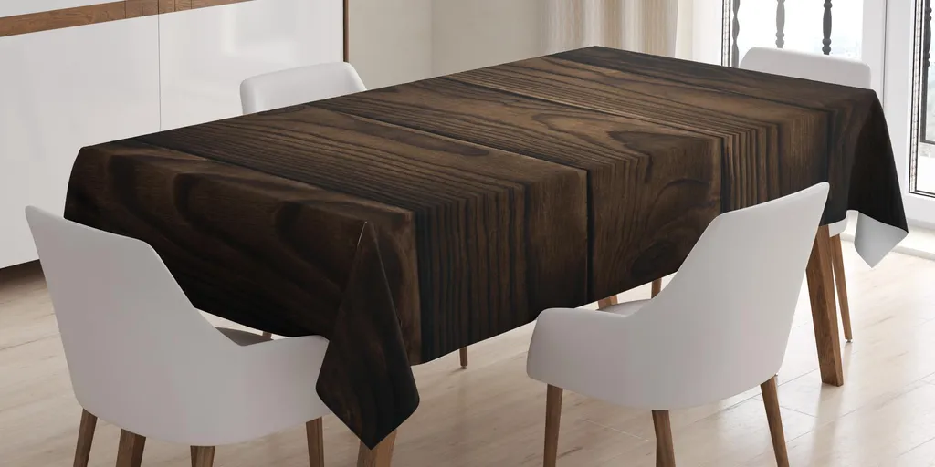 Tovaglia Cioccolato ABAKUHAUS 140x170 | Wood Look Vintage Style