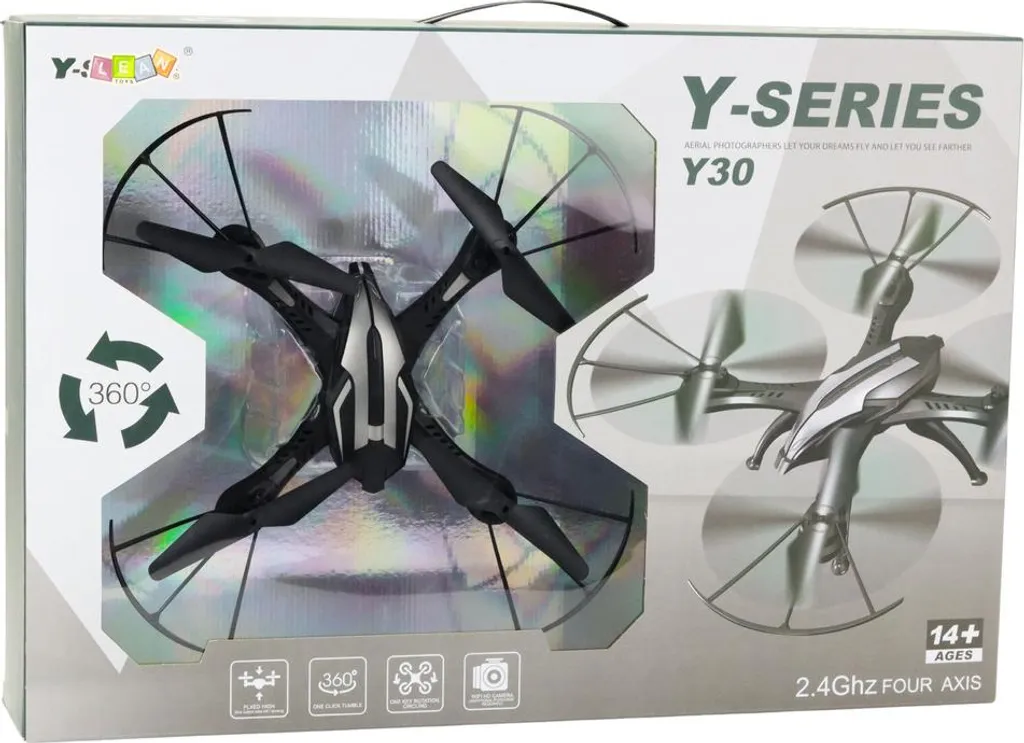 Drone Y30 Télécommandé avec Lumières LED et Gyroscope Rotation 360°