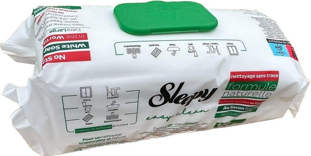 Ospalé vlhčené ubrousky Easy Clean 100 ubrousků Zelené Obrázek produktu 3