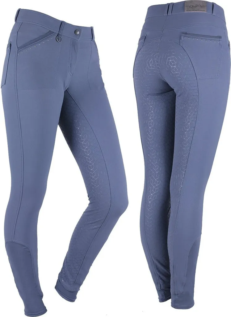 Pantalon d'équitation Loureen QHP Bleu Acier Idéal Entraînement 36