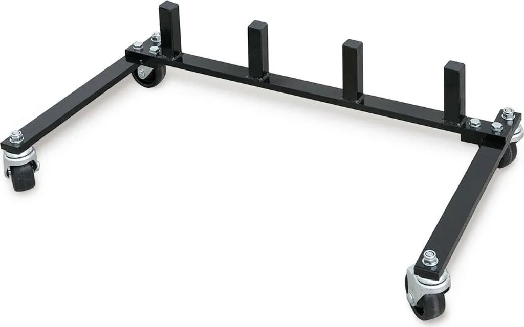 Support acier pour 5 crics hydrauliques - Finition noire anticorrosion