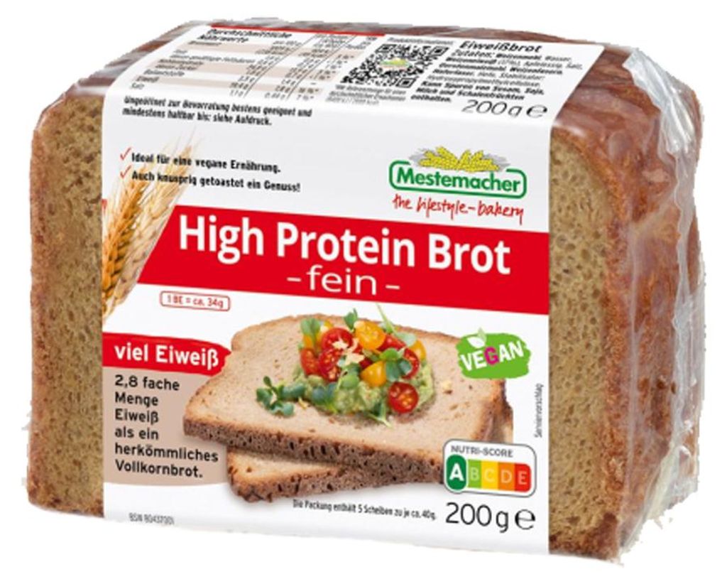 Mestemacher Pane proteico alto fine 5 fette vegan 200g Immagine del prodotto 