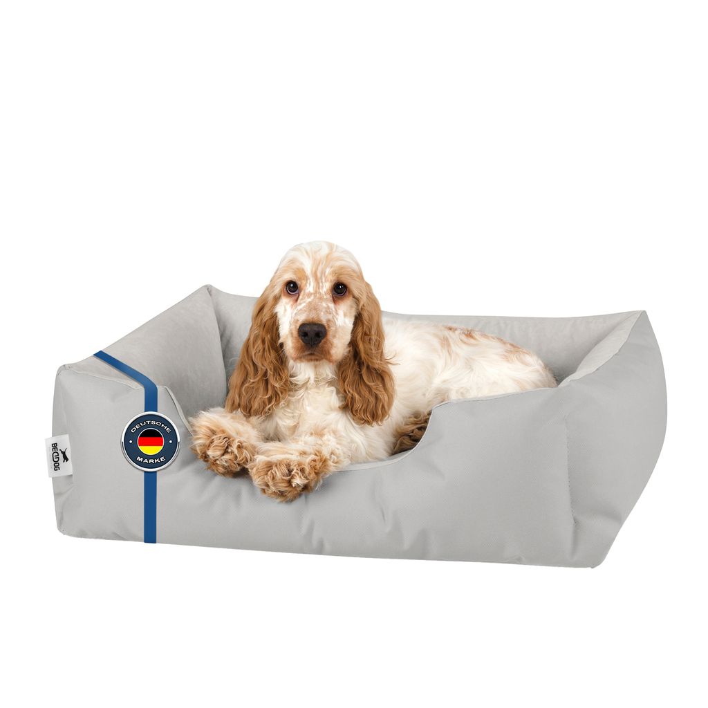 BedDog Hundebett ZARA,(S) ca. 55x40x17cm,LIGHT-GREY (hellgrau)