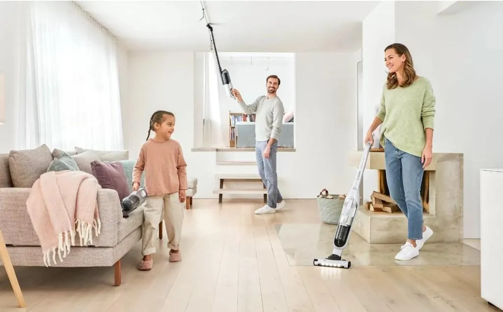 Aspirateur Balai Bosch Sans Sac Multifonction 2 en 1 Série 4 Blanc - 17