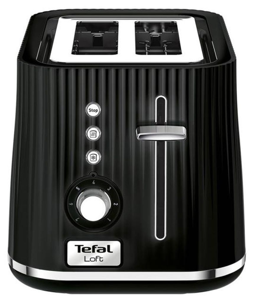 Tefal Loft 2S TT761838, 2 Scheibe(n), Schwarz, Tasten, Produktbild 
